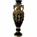 Afd Home Golden Floret Jeweled Vase, Black 11073299